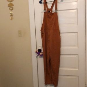 Burnt orange overalls